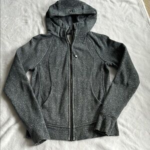 Lululemon Scuba Speckled Gray Hooded Jacket